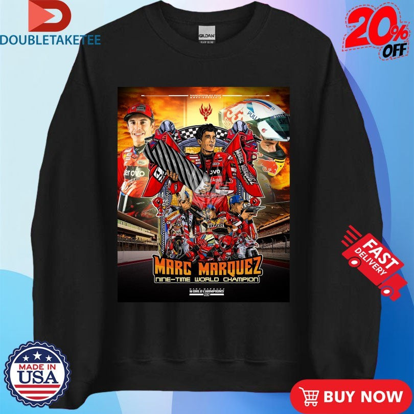 Official Marc Marquez 9-Time World Champions 2025 T-Shirts