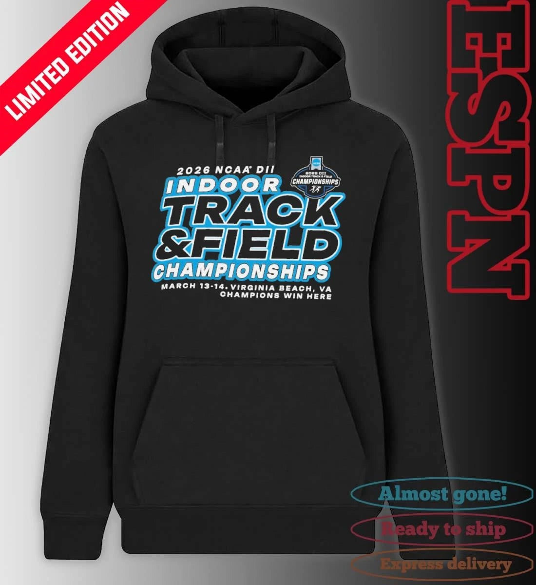 Official March 13-14 2026 NCAA DII Indoor Track &amp; Field Championship Shirt
