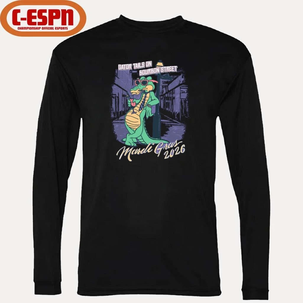 Official Mardi Gras 2026 Gator Tails shirt