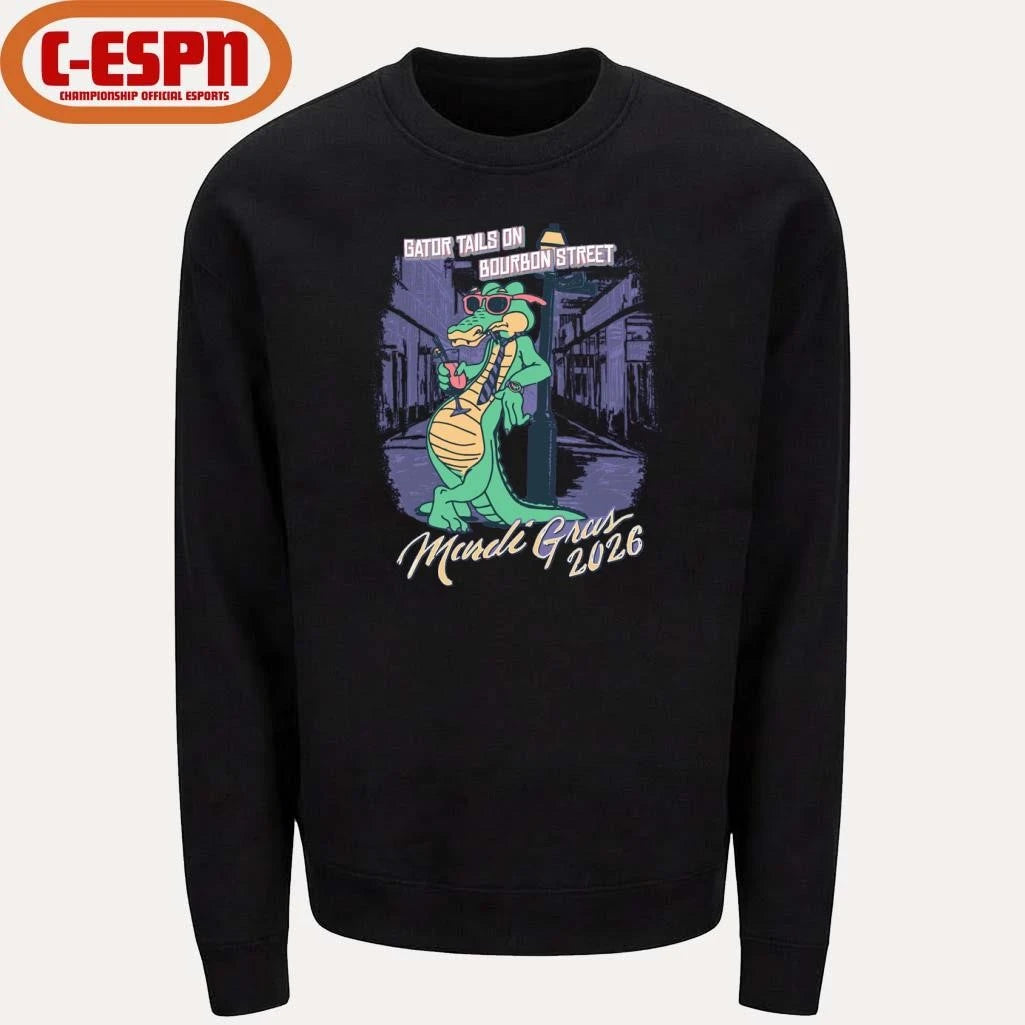 Official Mardi Gras 2026 Gator Tails shirt