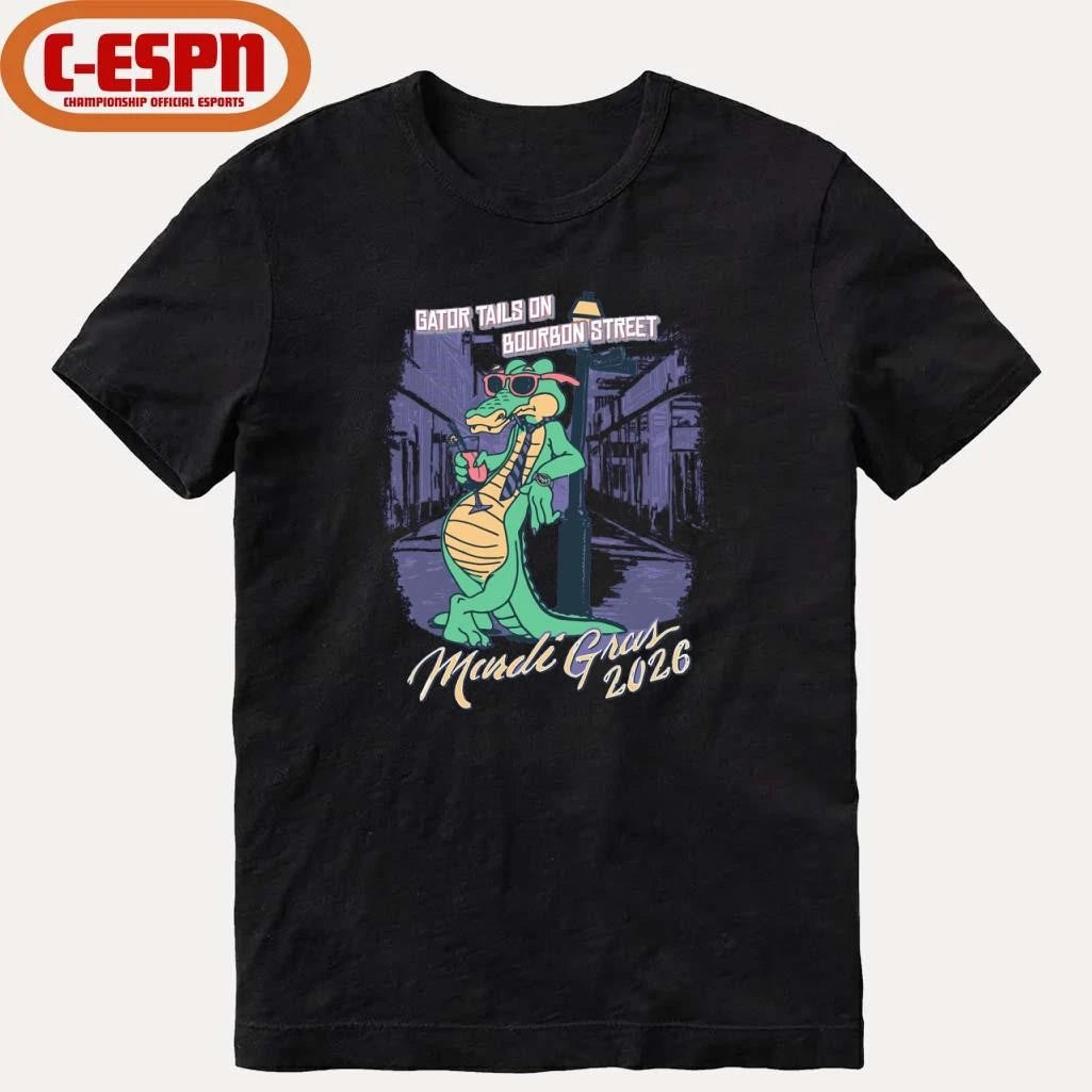 Official Mardi Gras 2026 Gator Tails shirt