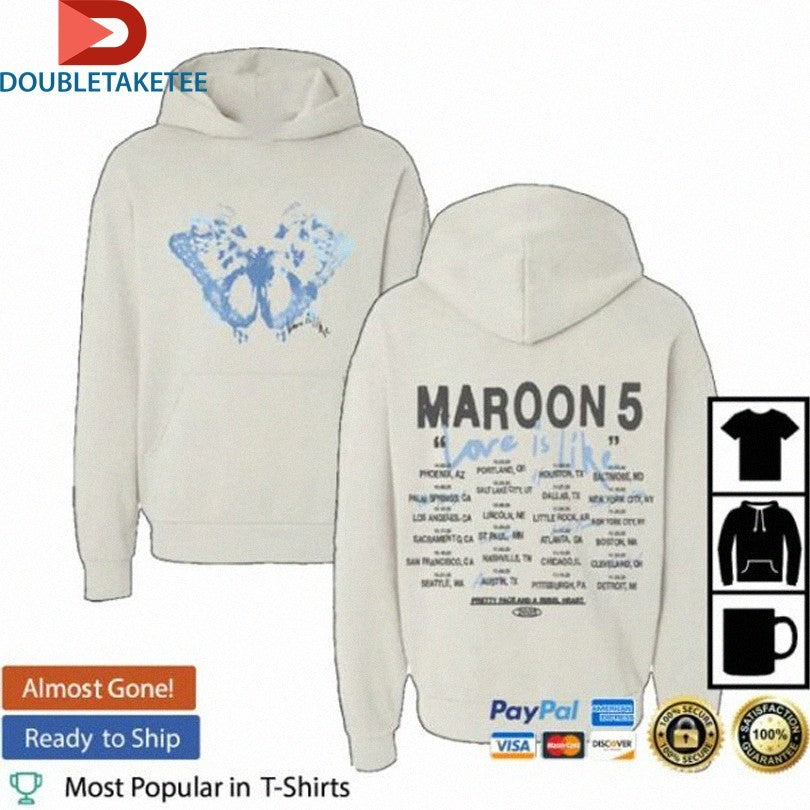 Official Maroon 5 Love Is Like 2025 Shirts