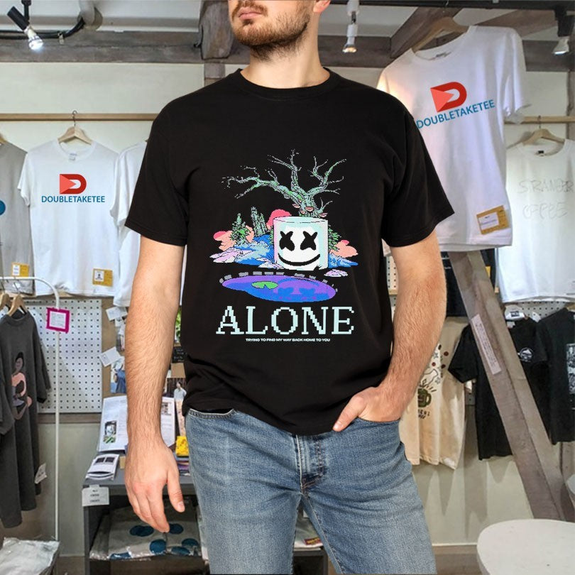 Official Marshmello Alone Trying To Find My Way Back Home To You Head Shirts