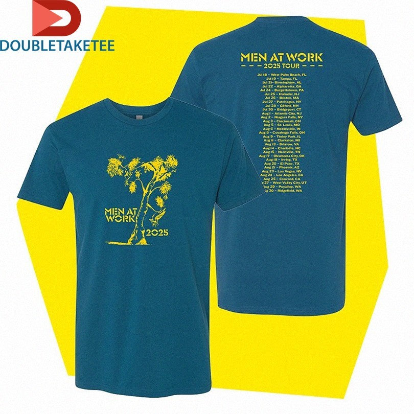 Official Men At Work 2025 Tour Dates Shirts