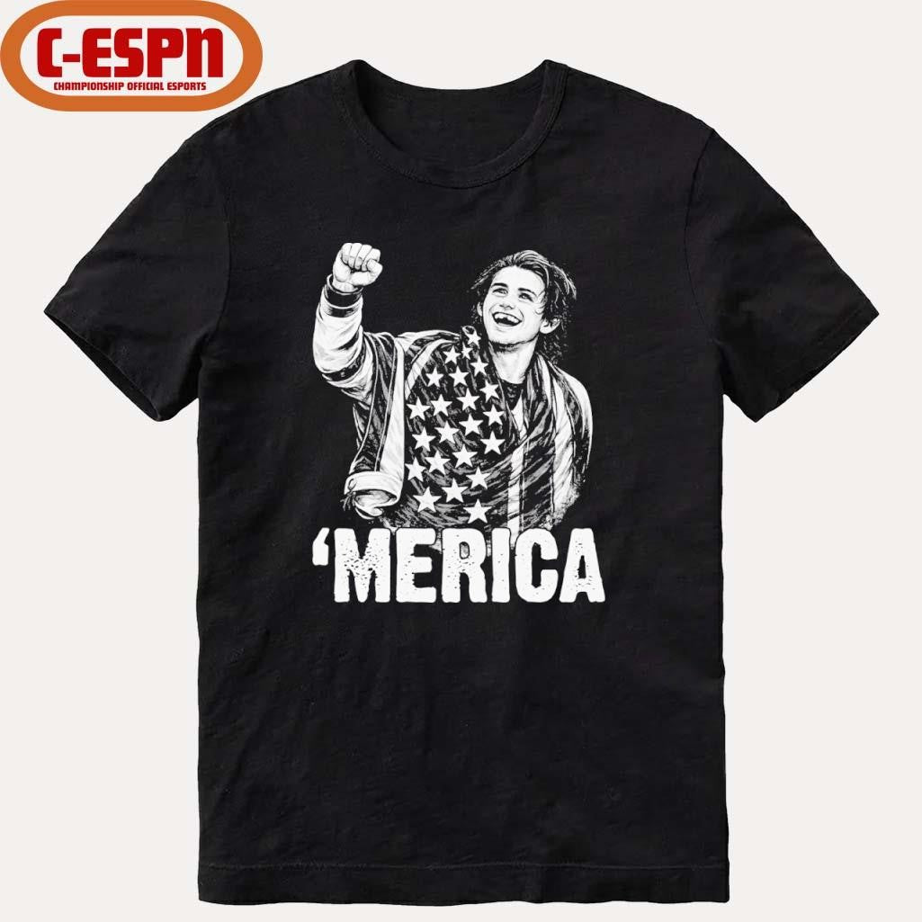 Official ‘Merica Jack Hughes Olympic Gold Medal USA Hockey Shirt