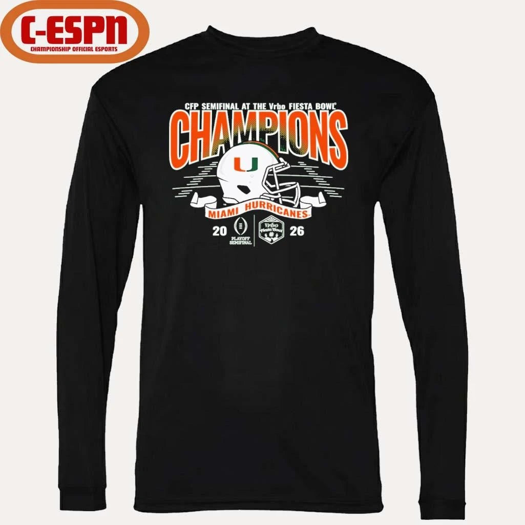 Official Miami 2026 VRBO Fiesta Bowl Champions T-shirt