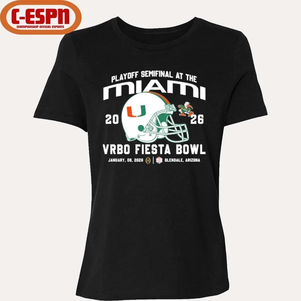 Official Miami CFP Playoff Fiesta Bowl Helmet Shirt