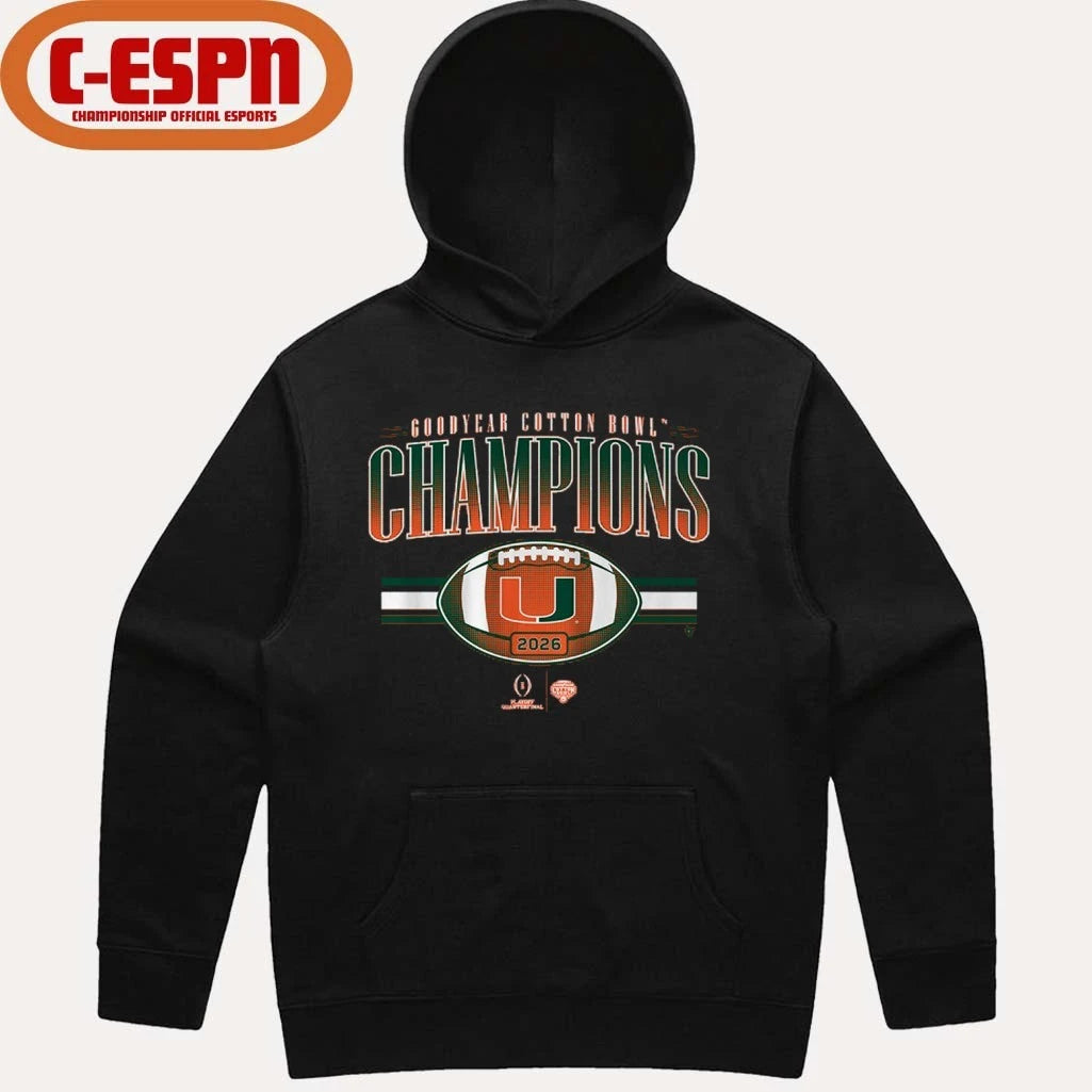 Official Miami Football CFP Cotton Bowl Champions Shirt