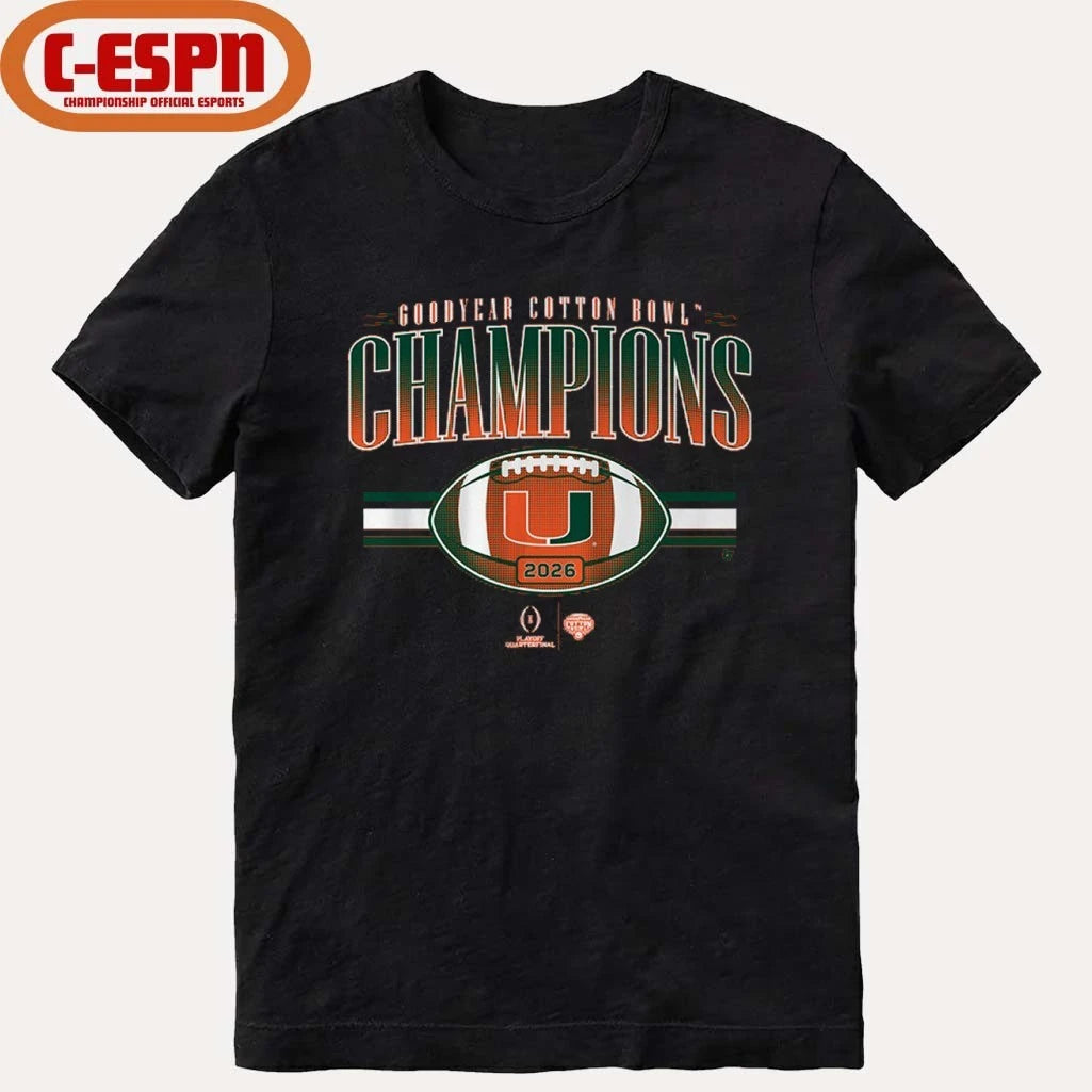 Official Miami Football CFP Cotton Bowl Champions Shirt