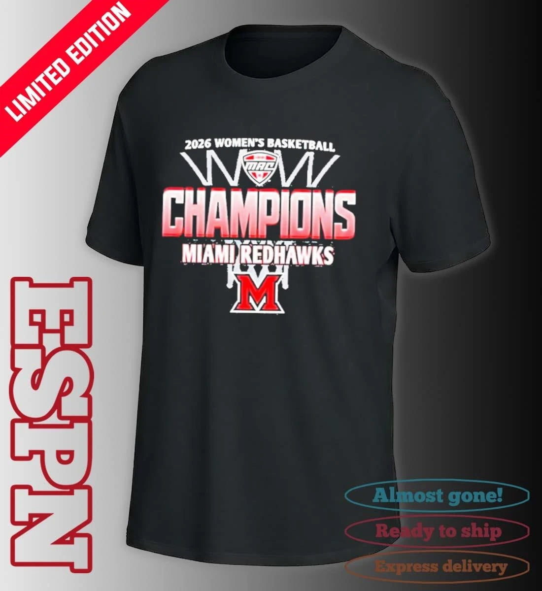 Official Miami RedHawks 2026 MAC Women’s Basketball Regular Season Champions Shirt