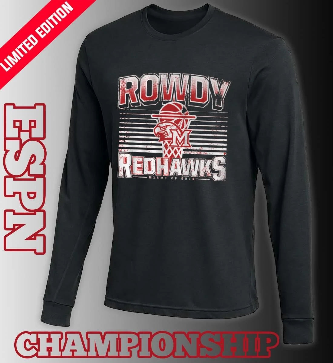 Official Miami RedHawks Basketball Rowdy RedHawks Shirt