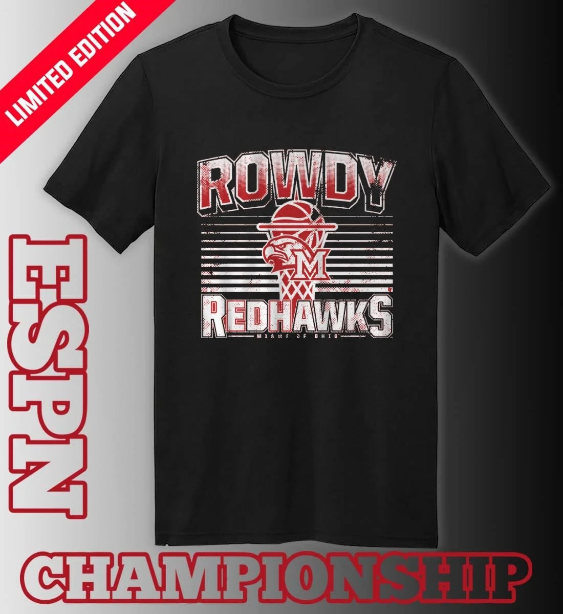 Official Miami RedHawks Basketball Rowdy RedHawks Shirt