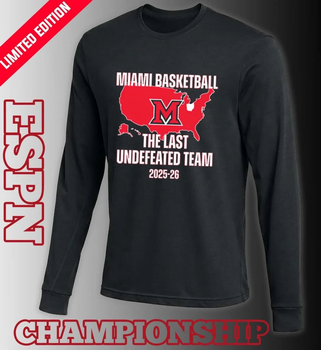 Official Miami Redhawks Basketball 2026 Last Undefeated Team Shirt