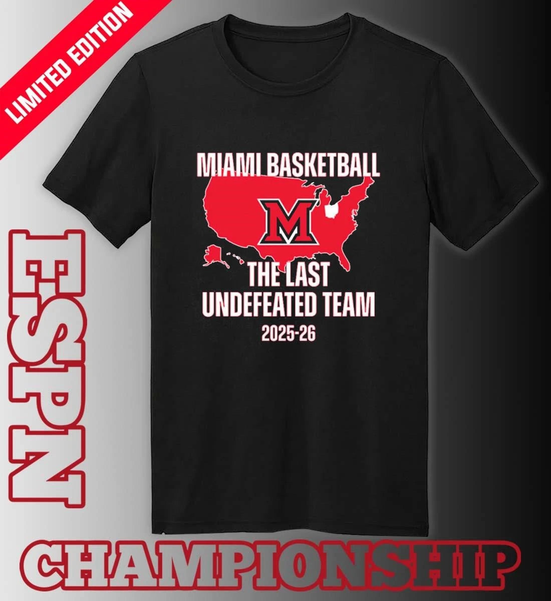 Official Miami Redhawks Basketball 2026 Last Undefeated Team Shirt