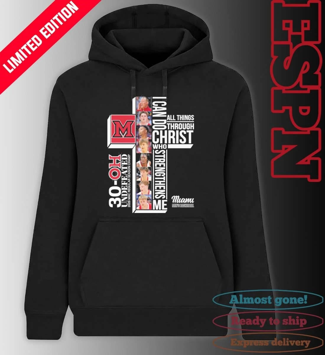 Official Miami Redhawks Basketball I Can Do All Things Through Christ Who Strengthens Me Shirt