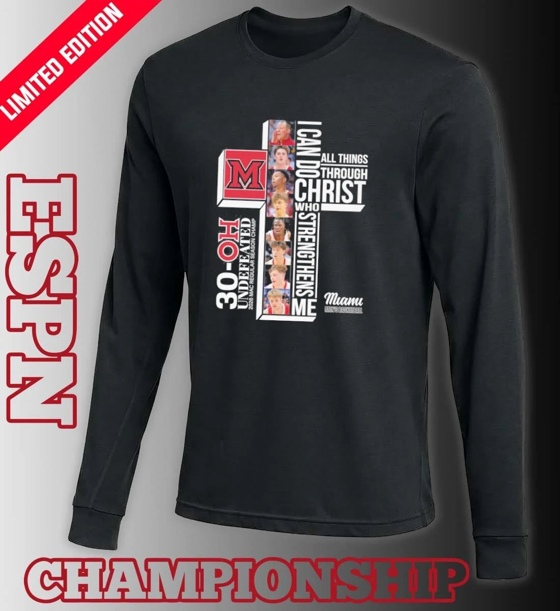 Official Miami Redhawks Basketball I Can Do All Things Through Christ Who Strengthens Me Shirt
