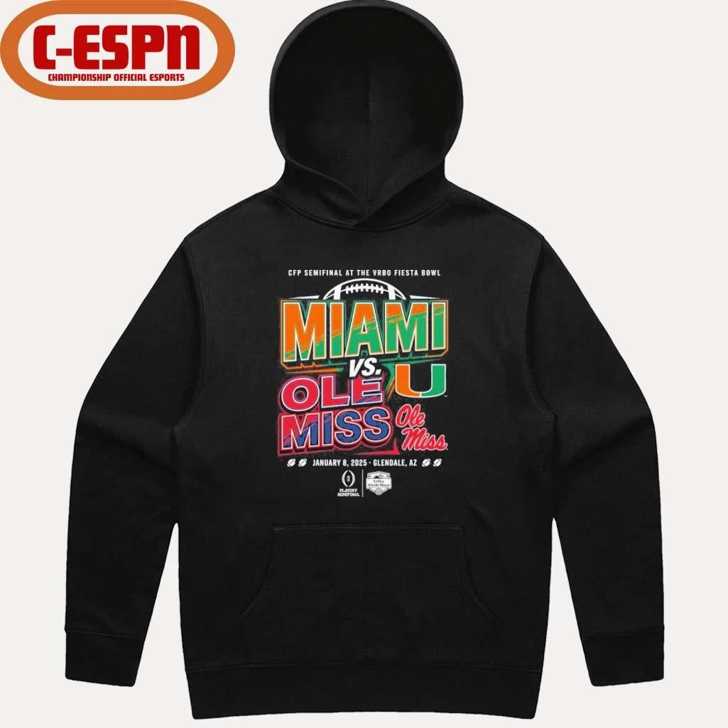 Official Miami vs Ole Miss Fiesta Bowl 2025 T-Shirt