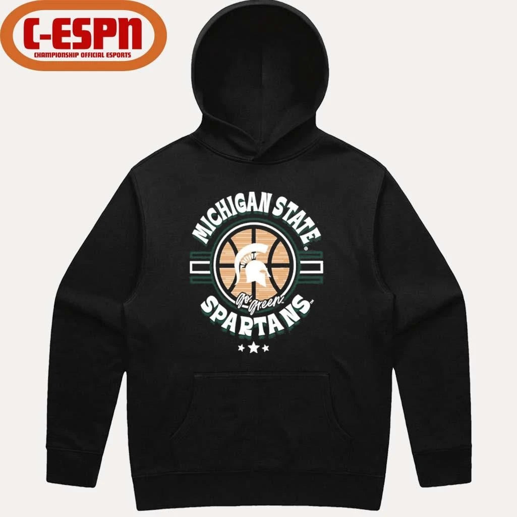 Official Michigan State Spartans Basketball Court Ball Shirt