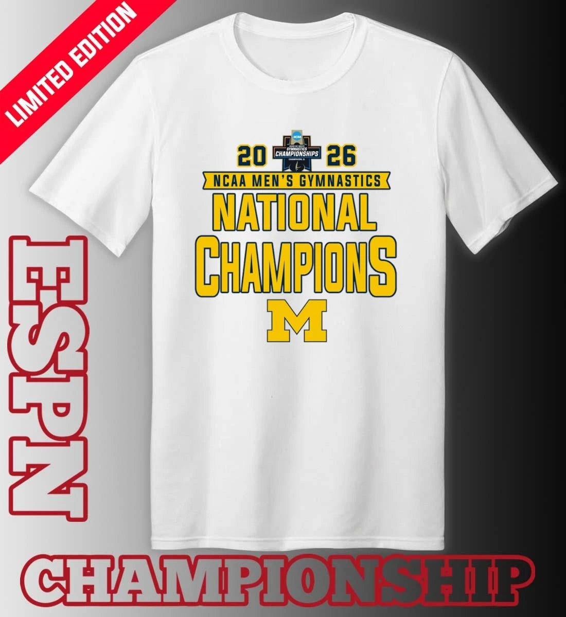Official Michigan Wolverines 2026 NCAA Men’s Gymnastics National Champions Shirt