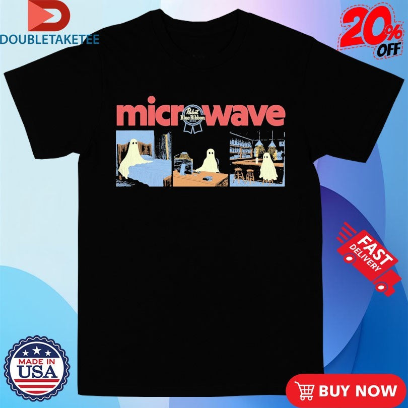 Official Microwave X Pabst Blue Ribbon PBR Ghost Shirts