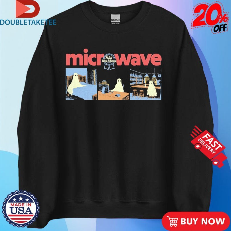 Official Microwave X Pabst Blue Ribbon PBR Ghost Shirts