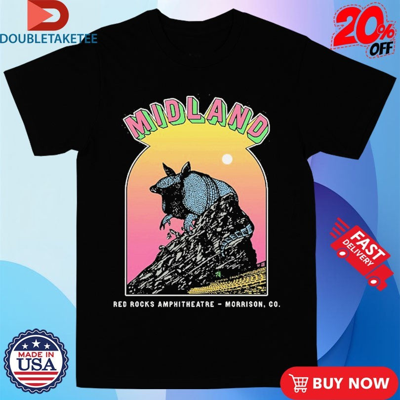 Official Midland Red Rocks Morrison Co Armadillo Shirts