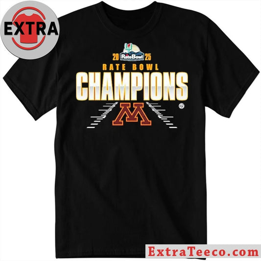 Official Minnesota Golden Gophers Rate Bowl Champions T-Shirt for the 2025 event