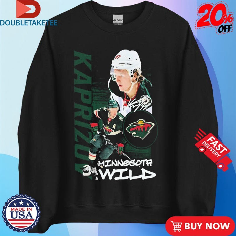 Official Minnesota Wild Kirill Kaprizov Playmaker NHL Signature Shirts