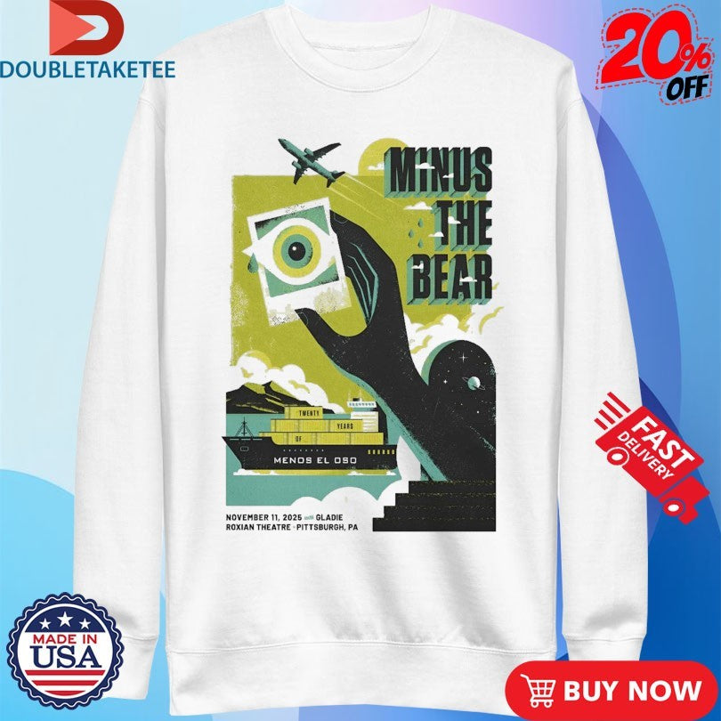 Official Minus The Bear McKees Rocks 11 11 2025 Menos El Oso Eye Shirts
