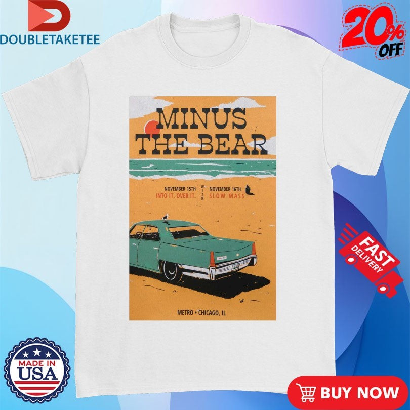 Official Minus The Bear Nov 15-16, 2025 Chicago, IL Tour Car Shirts