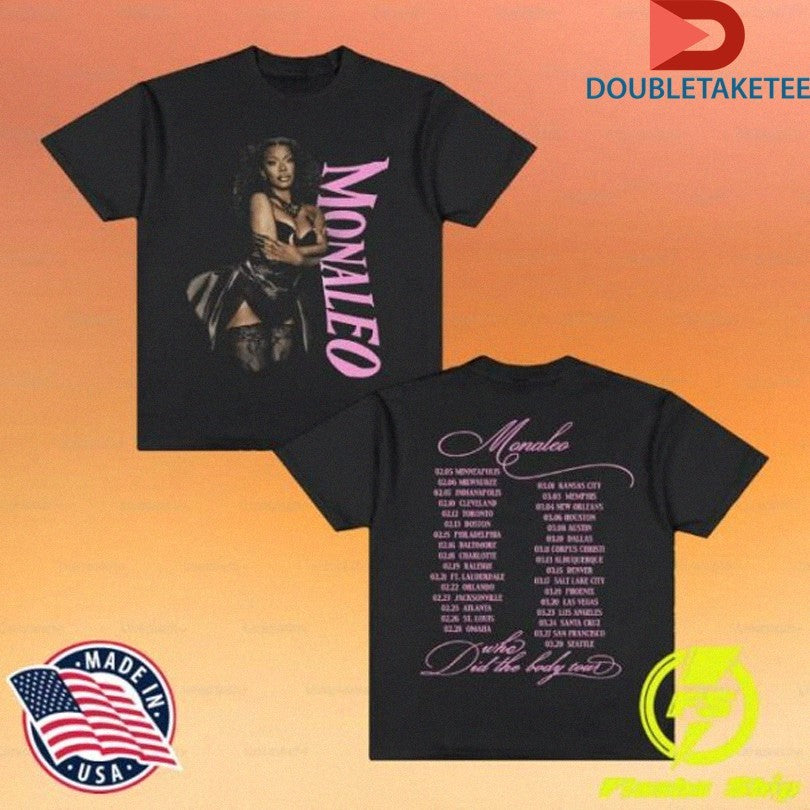 Official Monaleo Who Did The Body Tour 2026 Rap Shirts