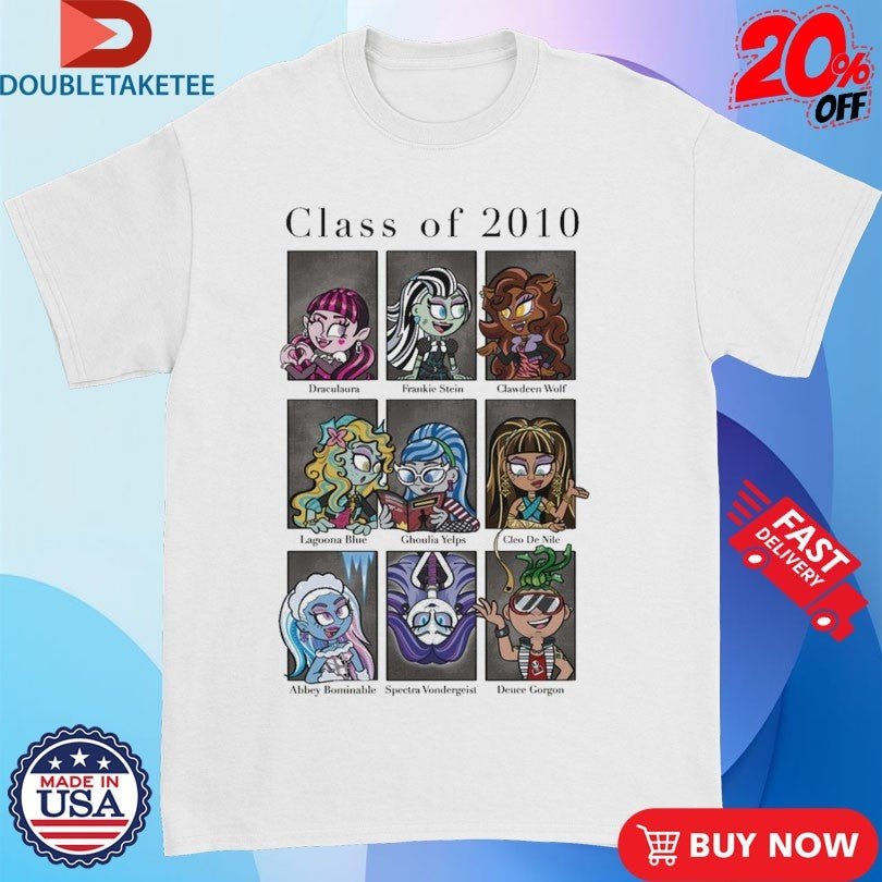Official Monster High MC Revealed Class Of 2010 Shirts