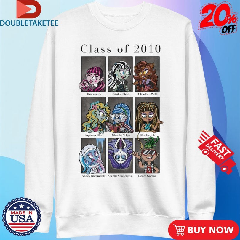 Official Monster High MC Revealed Class Of 2010 Shirts