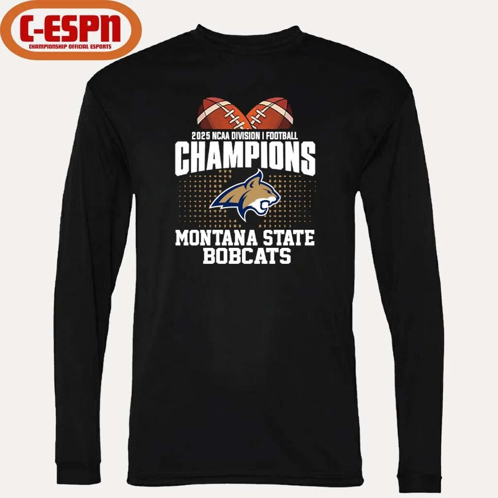 Official Montana State Football 2025 NCAA DI FCS National Champions T-Shirt