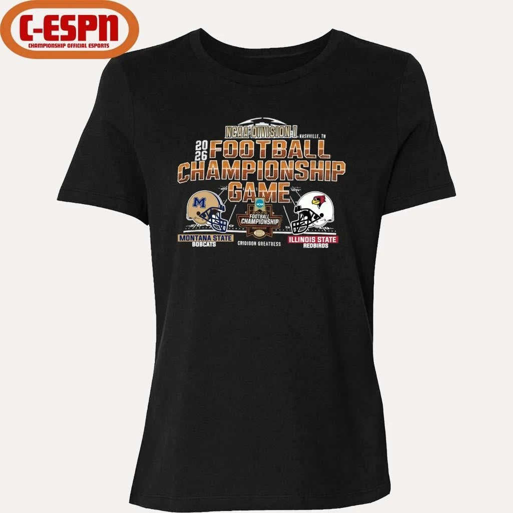 Official Montana State Vs Illinois State 2025-26 NCAA DI Football Championship Game Head To Head T-Shirt