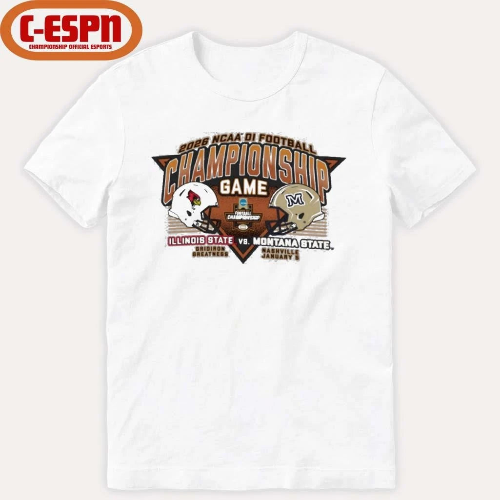 Official Montana State vs. Illinois State Football 2025 NCAA Division I FCS Football Championship Nashville T-Shirt