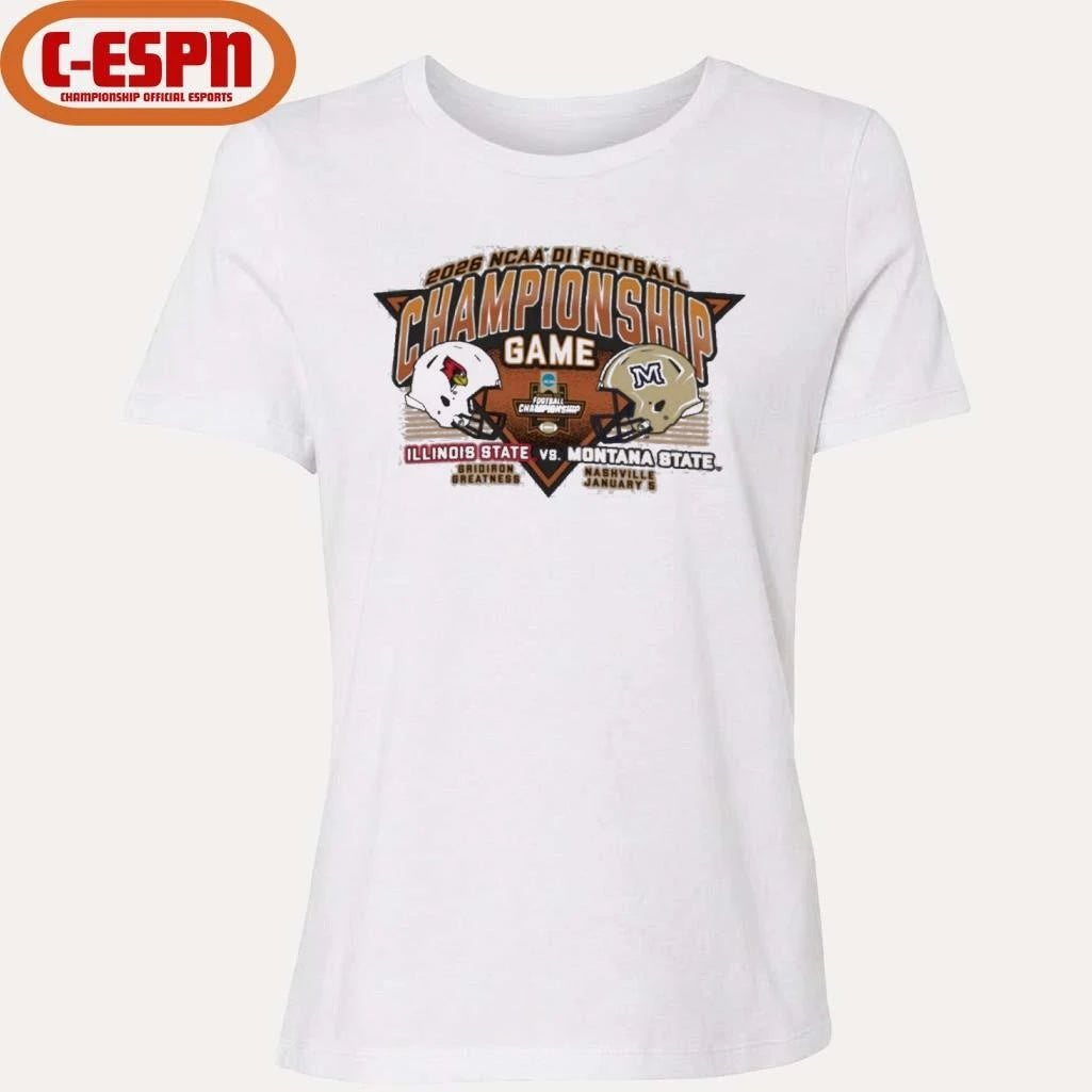Official Montana State vs. Illinois State Football 2025 NCAA Division I FCS Football Championship Nashville T-Shirt