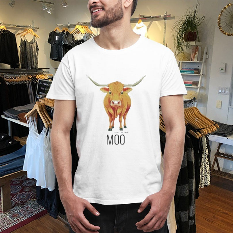 Official Moo Longhorn Cow Paragon Ridge Ranch Shirts