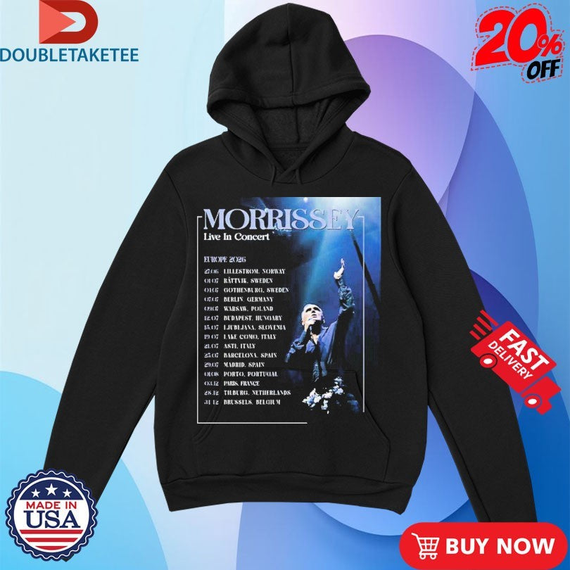 Morrissey Europe 2026 Live In Concert Shirts