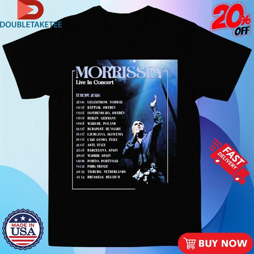 Morrissey Europe 2026 Live In Concert Shirts