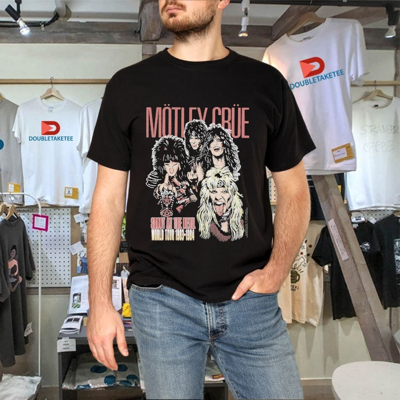 Official Motley Crue Shout At The Devil World Tour 1983 1984 Shirts