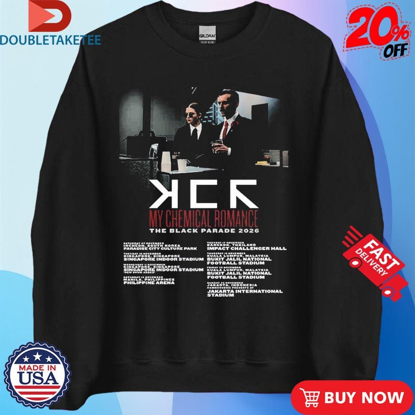 Official My Chemical Romance The Black Parade 2026 Southeast Asia Schedule Shirts