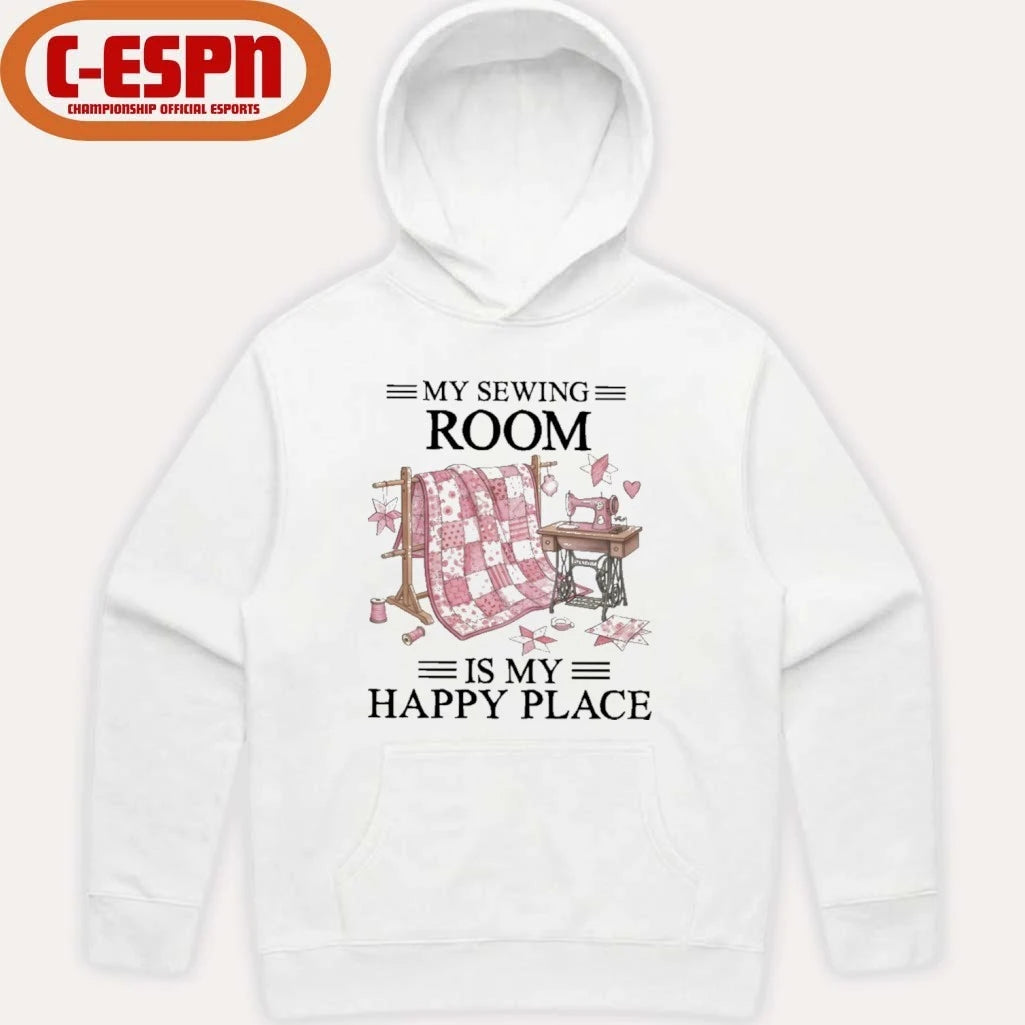 Official My Sewing Room Is My Happy Place T-Shirt