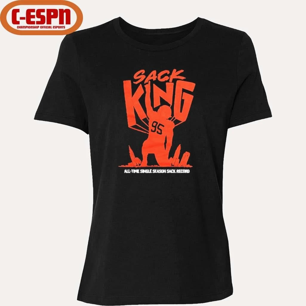 Official Myles Garrett sack king all-time single season sack record T-Shirt
