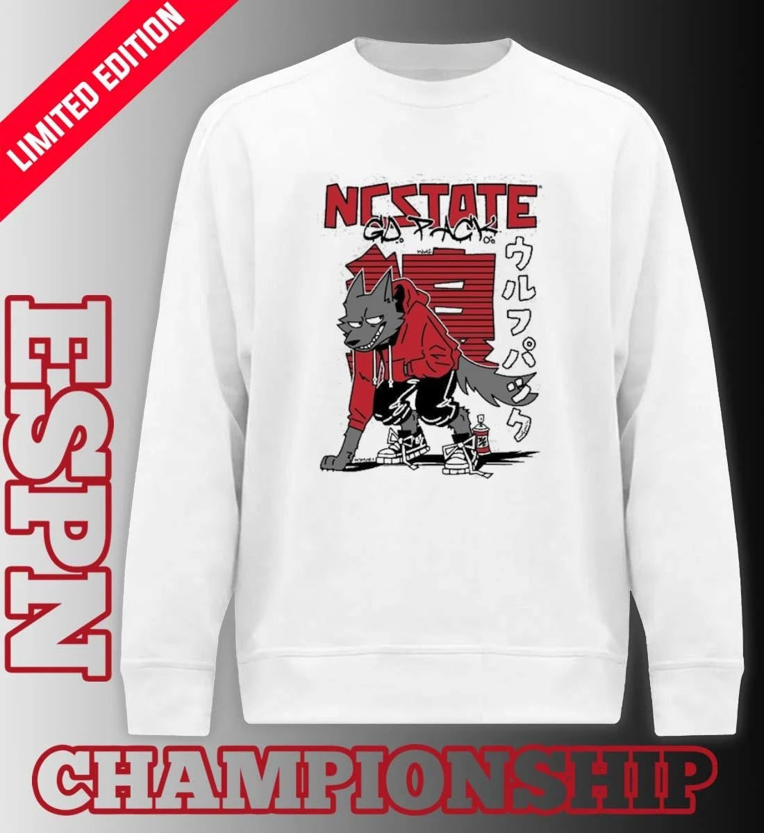 Official NC State Wolfpack Graffiti Wolf Japanese Shirt