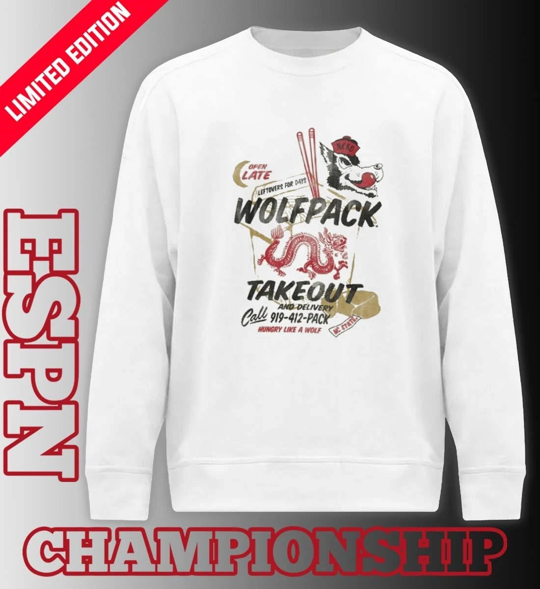 Official NC State Wolfpack Takeout Shirt