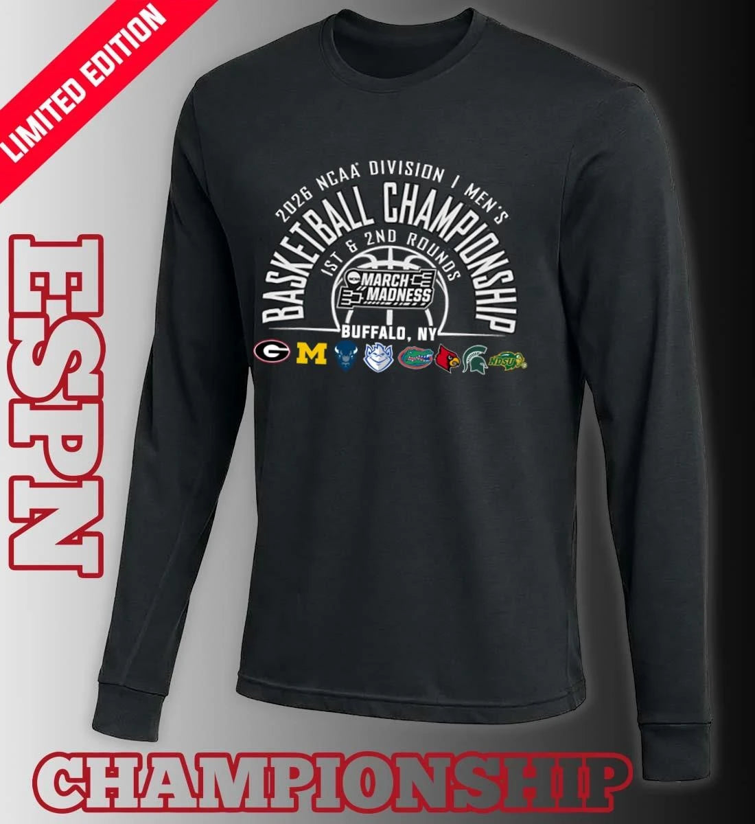Official NCAA Men’s Basketball 2026 March Madness Buffalo, NY T-Shirt