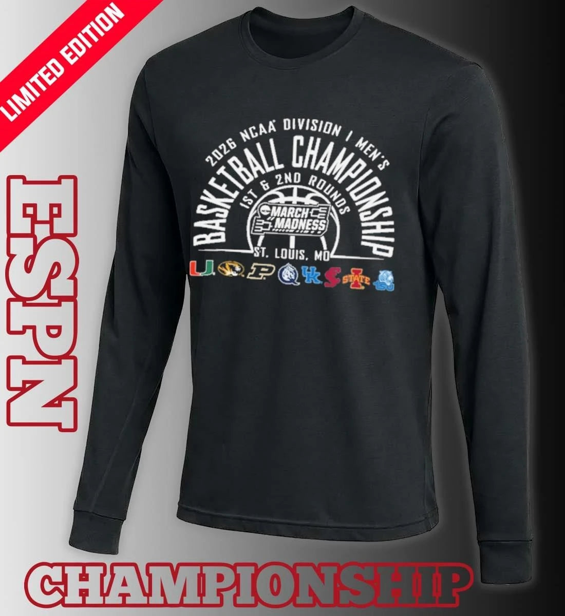 Official NCAA Men’s Basketball 2026 March Madness St. Louis, MO T-Shirt