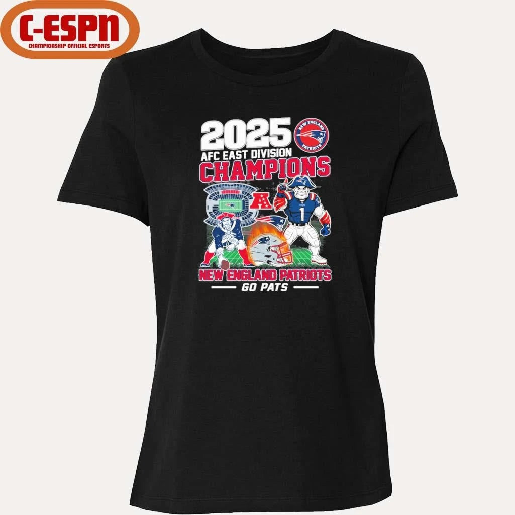 Official NE Patriots 2025 2025 AFC East Champions Go Pats Shirt