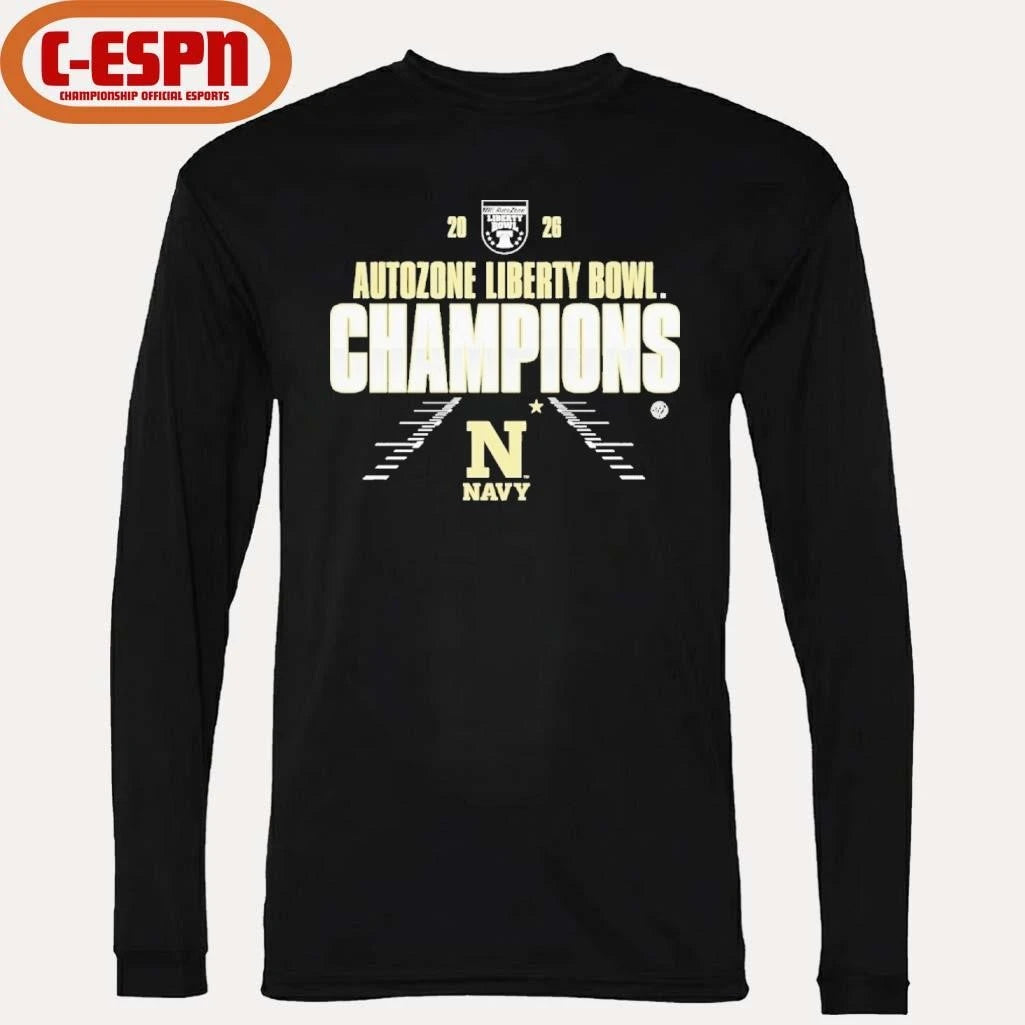 Official Navy Midshipmen Autozone Liberty Bowl Champions Shirt